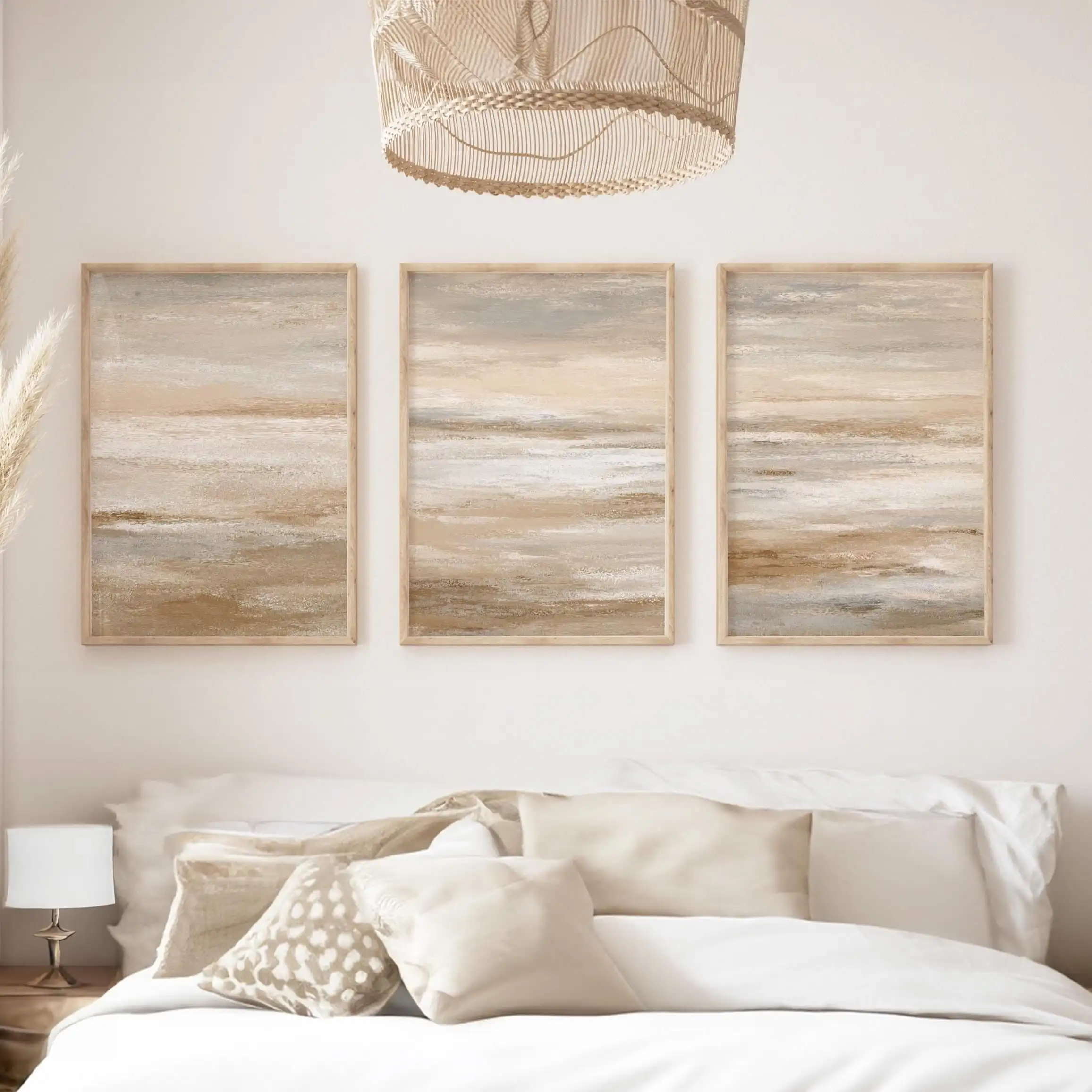 Abstract Art Print Set Cream Wall Art Beige Bedroom Art Stylish Minimal Abstract Art Prints Living Room Wall Art Neutral Decor