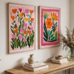 1/2pcs Wildflower Floral Bouquet Botanical Abstract Canvas Print Poster Modern Aesthetic Art Prints Home Decor Wall Art Posters