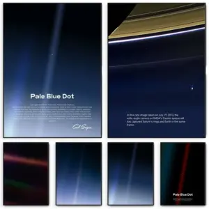 Pale Blue Dot Print Poster Voyager Earth Planet At The Earth Classic Photo Canvas Painting Wall Art Living Room Home Decor