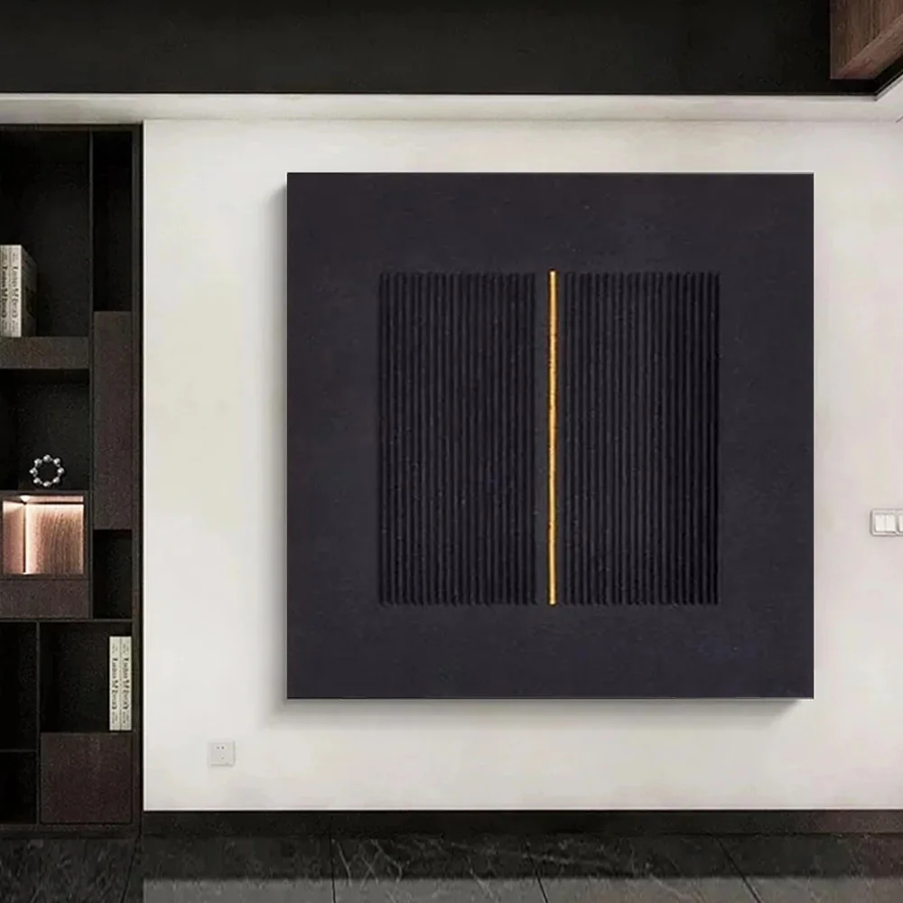 Modern Nordic 3D Texture Wall Poster Print Pure Beige and Black Minimalist Canvas Art Line Painting Living Room Home Decor Mural - Image 3