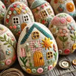 2026 Easter Felt Egg House Happy Easter Party Decor Kids Gift Easter Egg