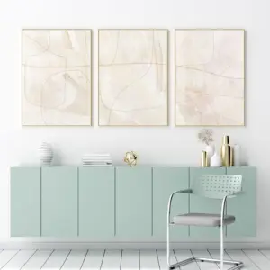 Beige Brush Strokes Neutral Nordic Abstract Poster Canvas Painting Modern Minimalist Boho Wall Print Pictures Living Room Decor