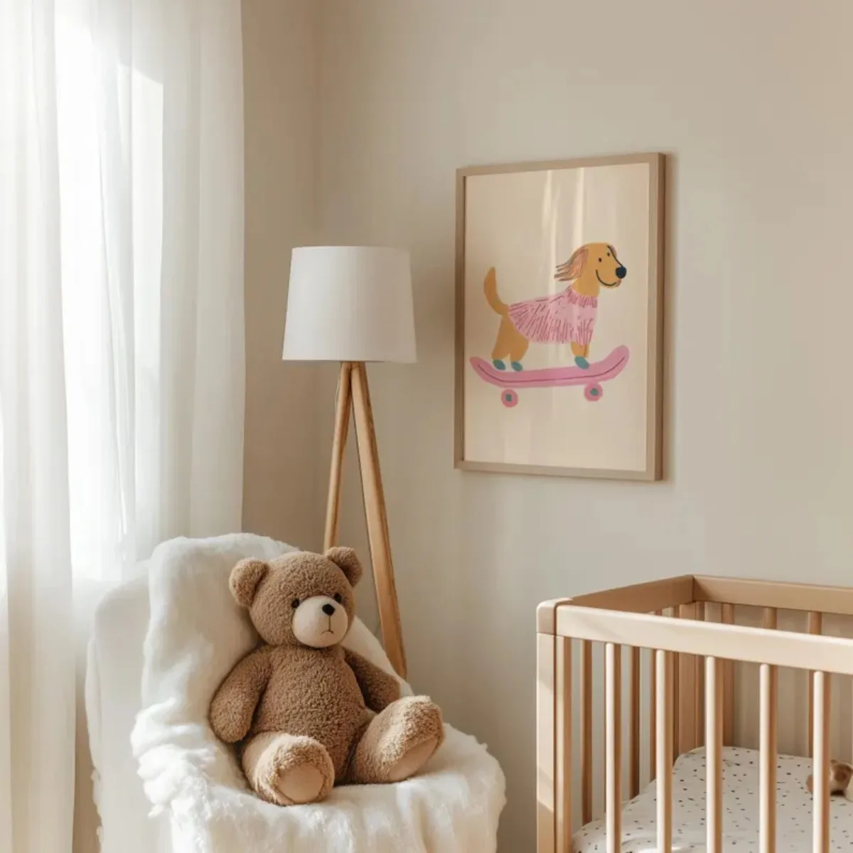 Cute Skateboard Dog Dachshund Canvas Prints Poster Cartoon Funny Animal Art Prints Bedroom Nursery Wall Art Home Decor Poster - Image 5