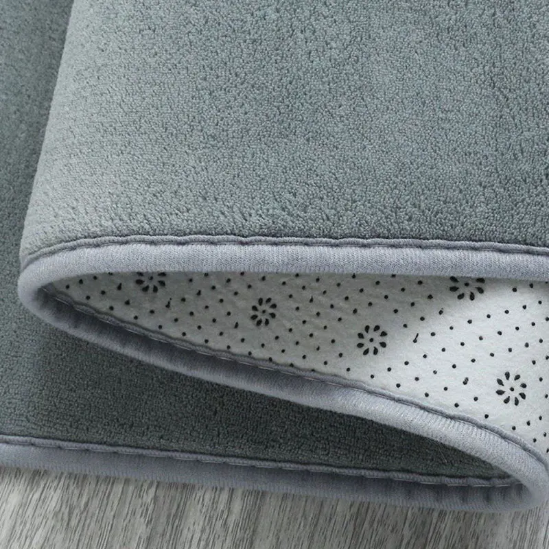 Coral Velvet Carpet Round For Modern Living Room Area Rug Solid Color Kids Bedroom Play Mat Silent and Moisture-proof Rugs Gray - Image 4