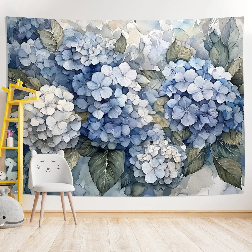 1 piece of elegant floral tapestry, polyester fabric, machine washable, suitable for bedroom living room decoration