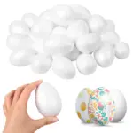 10-50pcs Easter Foam Egg White Styrofoam Fake Eggs Kids Painting Handmade Spring Easter Party Home Decoration DIY Wreath Craft