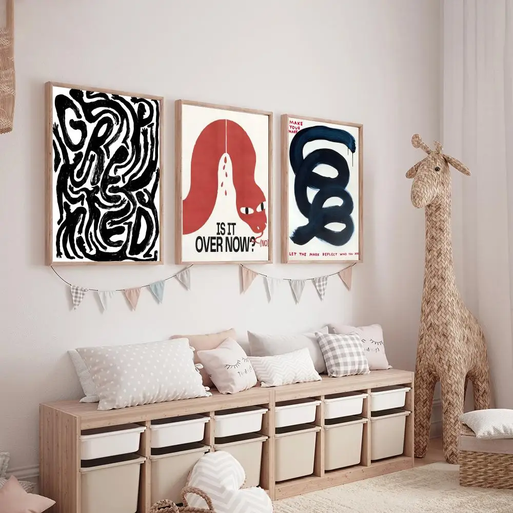 Classic Abstract Wall Art Japanese Vintage Koi Painting Calligraphy HD Canvas Poster living room bedroom aesthetic decoration - Image 3