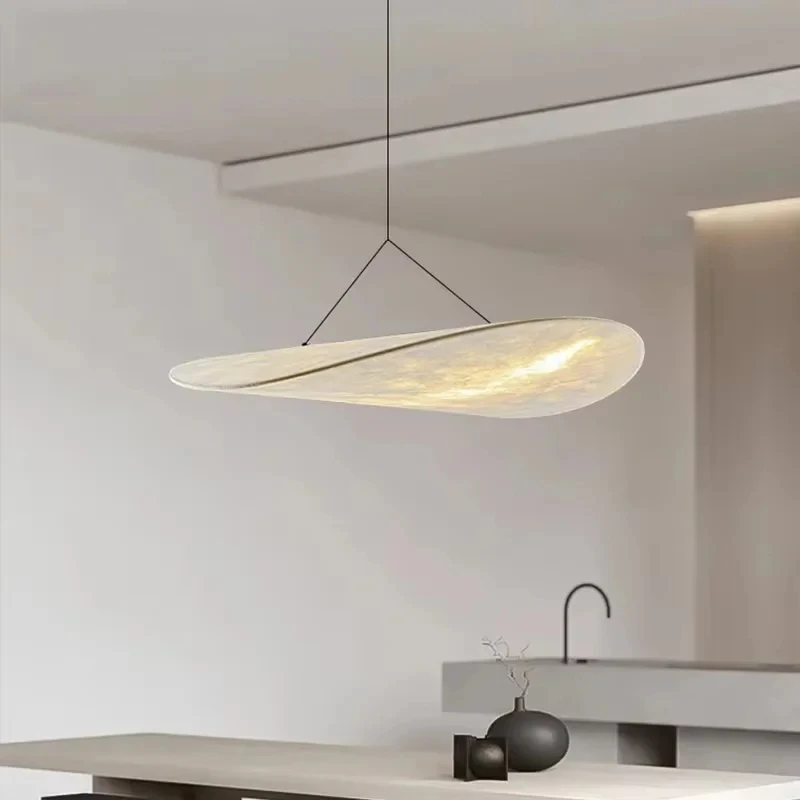 Nordic Tense High Quality Handmade Silk LED Wabi Sabi Pendant Light for Living Dining Room Home Decor Adjustable Hanging Lamp - Image 6