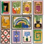 Ancient Egypt Colorful Abstract Boho Poster Tiger Leopard Figure Wall Art Prints Canvas Painting Pictures For Living Room Decor