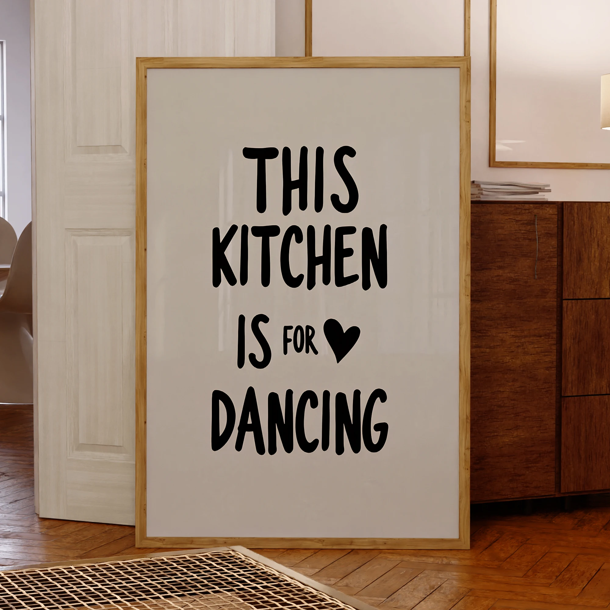 Modern Minimalist Style This Kitchen Is For Dancing Wall Art Prints Canvas Painting Poster Picture For Living Room Home Decor