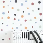 60pcs/set Polka Dots Irregular Circle Pattern Wall Stickers for Kids Room Baby Nursery Room Wall Decals School Kindergarten PVC