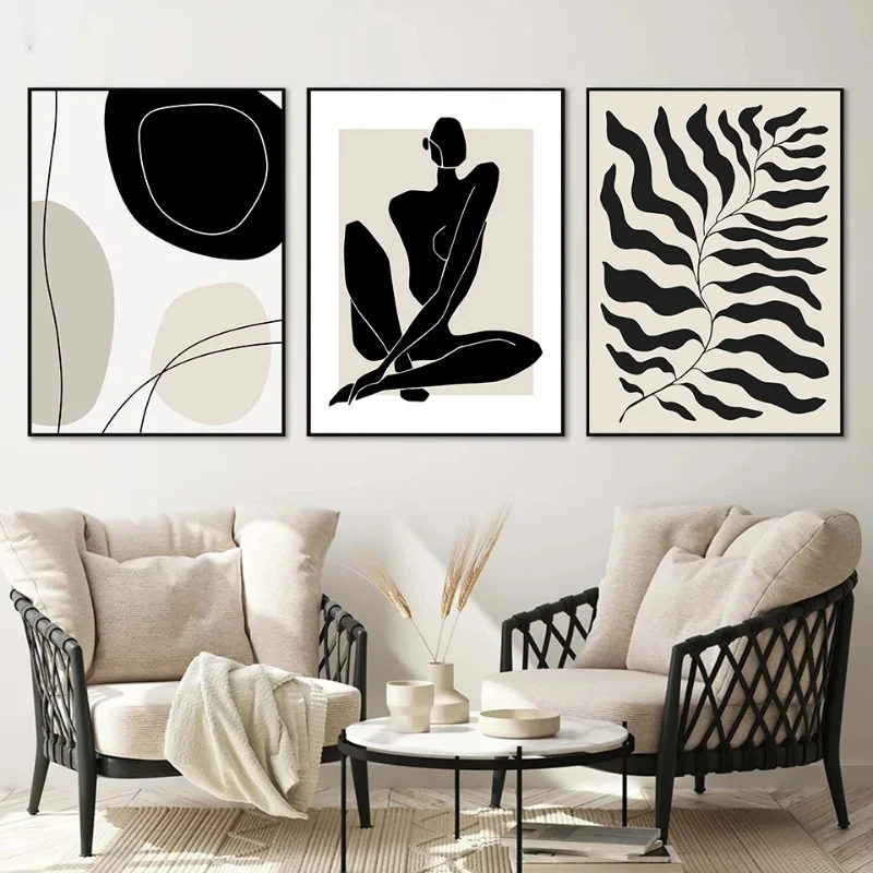 Geometric Leaf Rainbow Abstract Boho Canvas Prints Bohemia Line Poster Nordic Room Wall Aesthetics Art Painting For Home Decor - Image 4