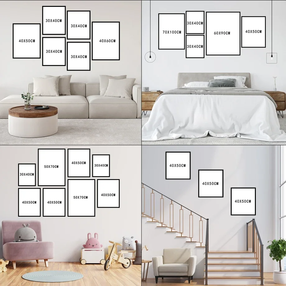 Red Striped Girl Flower Cat Coffee Abstract Wall Art Canvas Painting Hotel Bar Pictures For Living Room Decor - Image 6