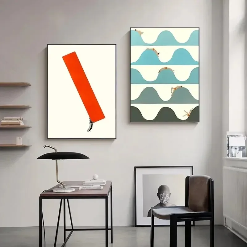 Abstract Character Wall Art Canvas Painting Humorous Posters Modern Living Room and Home Decor Color Pictures Wall Art - Image 2