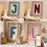 Personalized Custom Name Cartoon Child Stripe Wall Art Print Picture Canvas Poster Painting For Living Room Home Decor Gift