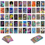 50Pcs Trippy Tricks Art Collage Card Set Halloween Retro Multi Cardstock Wall Collage Posters Home Decor For Room Kid Study