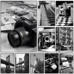 Black And White Photo Poster Art with prints Home bedroom living room decoration gift