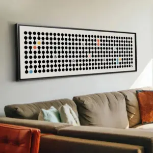 Modern Bauhaus Shapes Canvas Poster Art Print, Abstract Geometric Bauhaus Art, Unframed Wall Decor Art for Home Decoration