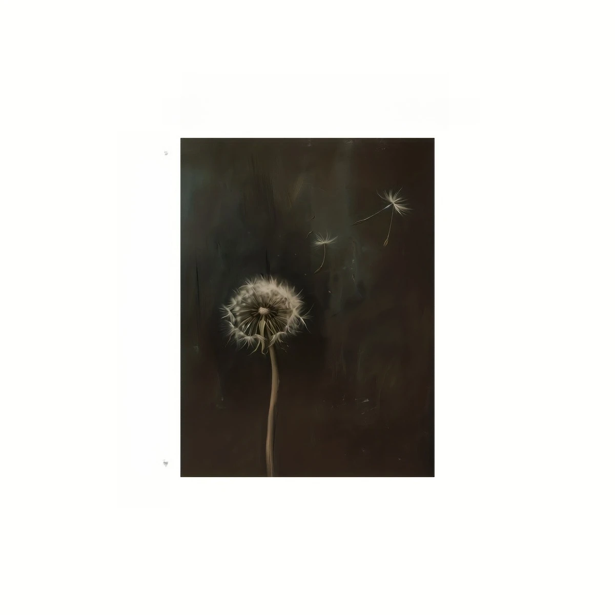 Minimalist Dark Dandelion Flower Canvas Print Abstract Inspirational Wall Art Poster for Modern Living Room Bedroom Home Decor - Image 4