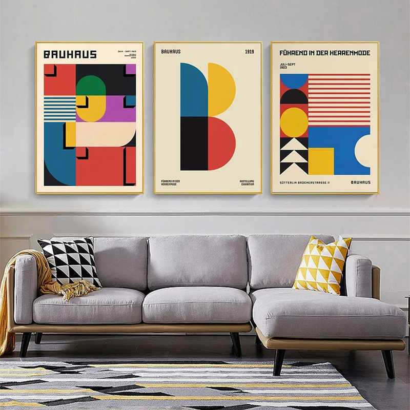 Bauhaus Geometry Mondrian Gallery Posters and Prints Pop Art Canvas Paintings Wall Pictures For Living Room Home Decoration - Image 2