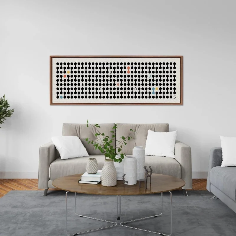 Modern Bauhaus Shapes Canvas Poster Art Print, Abstract Geometric Bauhaus Art, Unframed Wall Decor Art for Home Decoration - Image 3