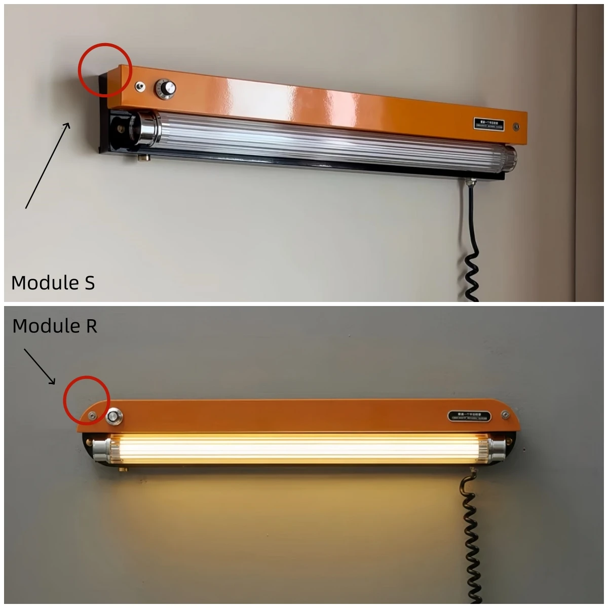 Bauhaus Retro Wall Lamp Vintage Industrial Orange Sconce No Wiring Needed LED Wall Light For Bedroom Study Room Sideboard Cafe - Image 6