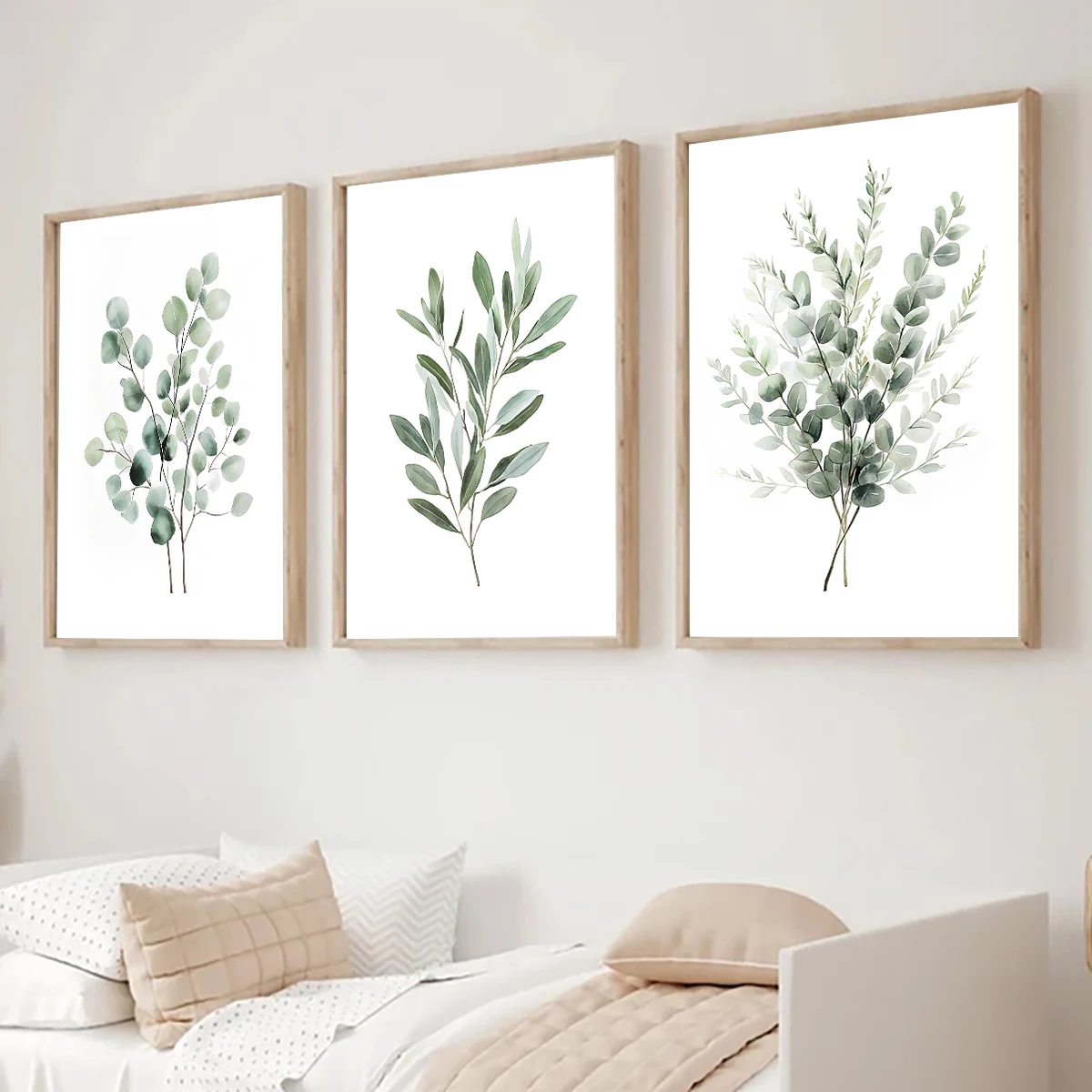 1/3pcs Bohemian Sage Green Leaves Prints Poster Modern Botanical Aesthetics Art Prints Wall Art Home Decor Art Poster Gifts - Image 3