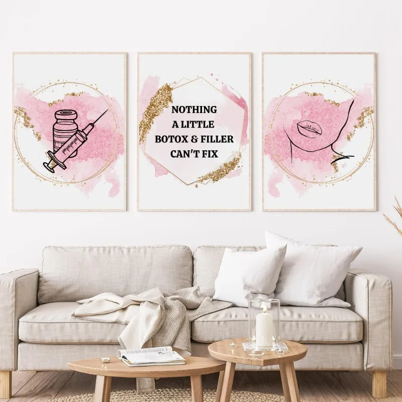 Boho Chic Salon Wall Art Microblading Lash Tech Canvas Prints Minimalist Beauty Studio Decor for Hair Spa Brow Studio Aesthetic - Image 2