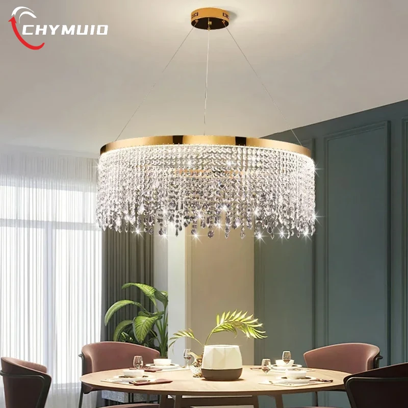 Modern Simple Luxury Crystal LED Ceiling Chandelier for Living Dining Room Kitchen Pendant Light Luster Home Decor Bedroom Lamp - Image 4
