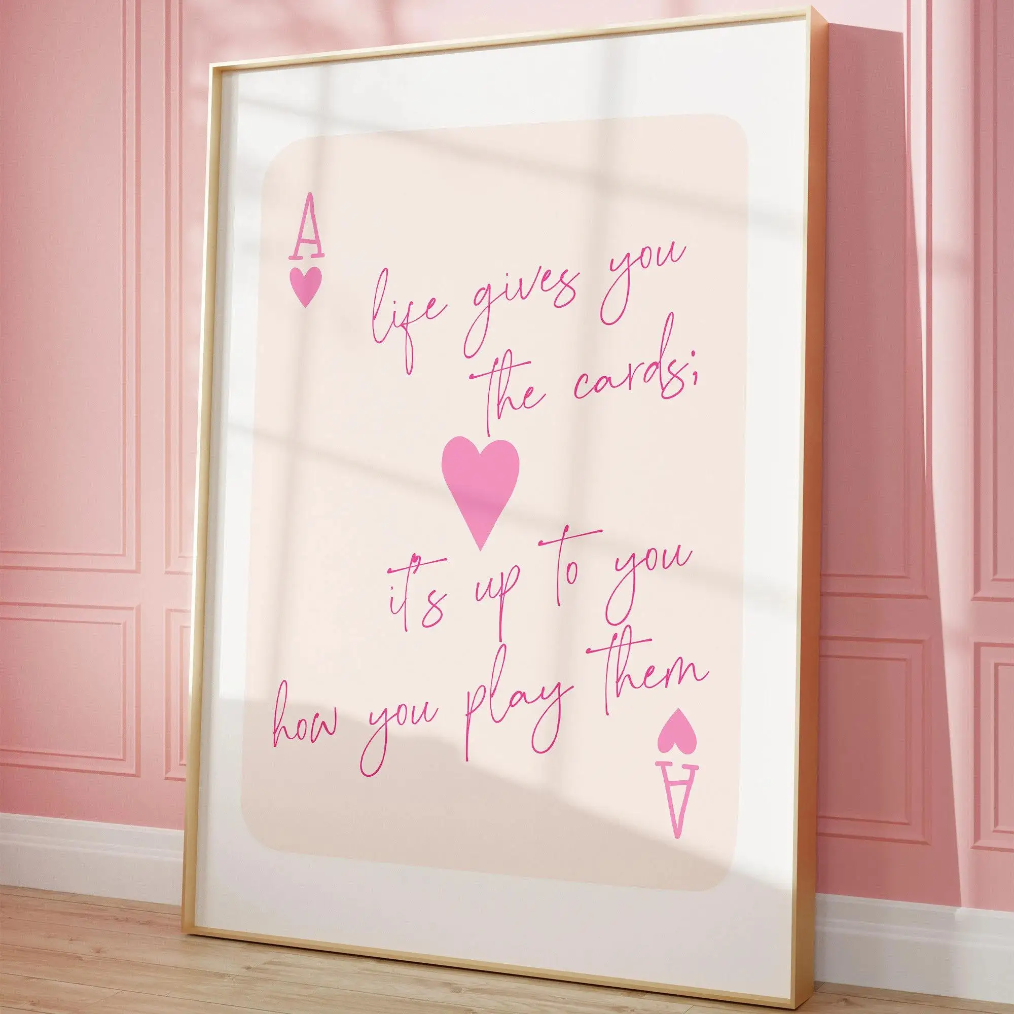 1pcs Ace Card Positive Sayings Print Fashion Canvas Wall Art Canvas Print Aesthetic Decor Vintage Bedroom Cute Poster wall art - Image 4