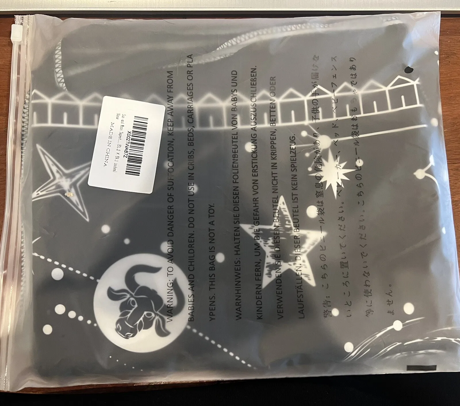 Celestial Zodiac Tapestry 2D Flat Wall Art with Moon Phases and Constellations for Bedroom Living Room Mystical Decor - Image 2