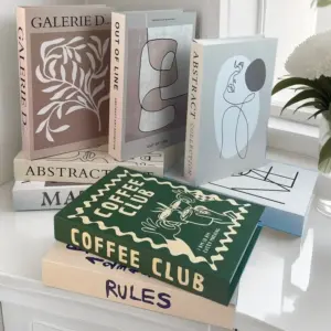 Open Luxury Fake Book Storage Box Abstract Decorative Books Design Coffee Table Books Bedroom Shelf Ornament Interior Home Decor