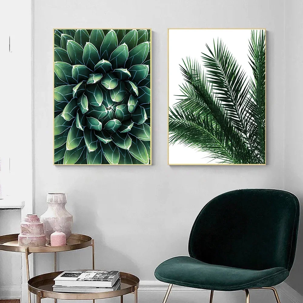 Nordic Minimalist Aesthetics Wall Art Cactus Agave Plant HD Oil on Canvas Poster Print Home Living Room Bedroom Decoration Gift - Image 3
