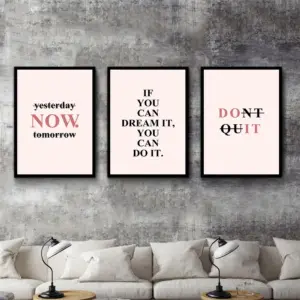 Motivational Office Wall Art Canvas Print - Inspirational Quotes & Modern Decor Poster