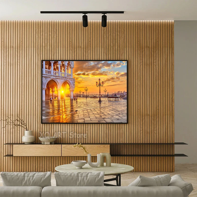 Famous Venice Italy Canvas Painting Wall Art Sunset Natural Scenery Pictures Posters and Prints for Living Room Home Decoration - Image 3