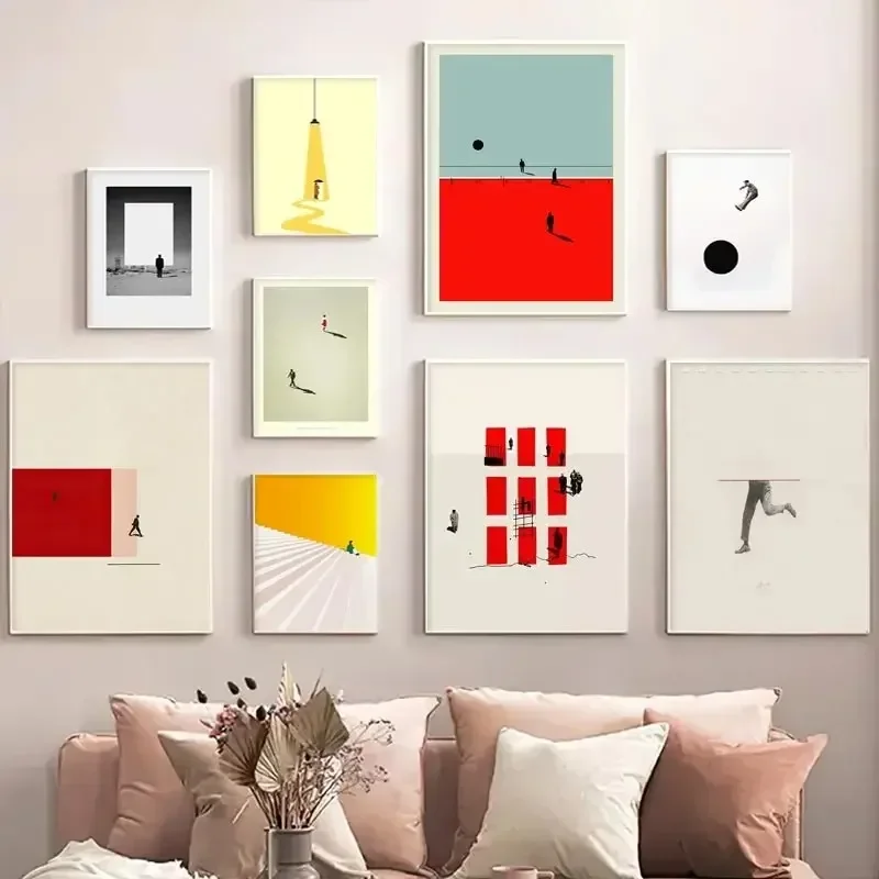 Abstract Character Wall Art Canvas Painting Humorous Posters Modern Living Room and Home Decor Color Pictures Wall Art - Image 3