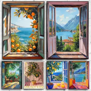 Open Window Henri Matisse Print Henri Matisse Style Fauvism Painting Exhibition Mediterranean Sea Orange Tree Coastal View Boats