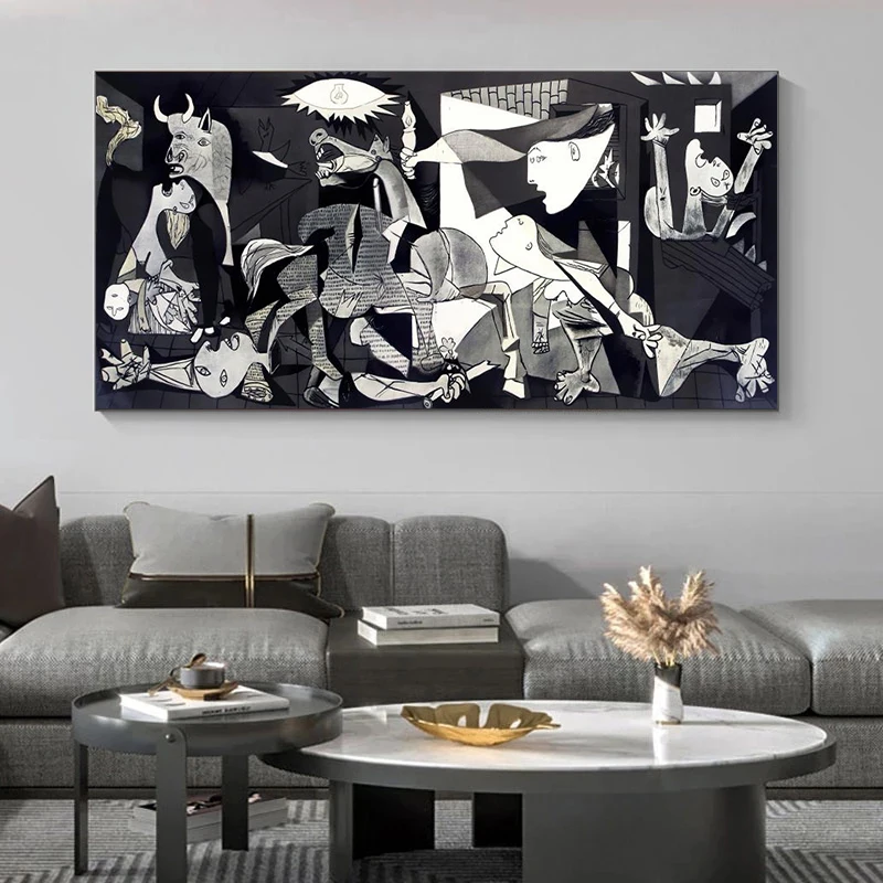 Abstract Black and White Picasso Guernica Canvas Painting Poster Wall Art Print Picture for Living Room Home Decoration Cuadros - Image 4