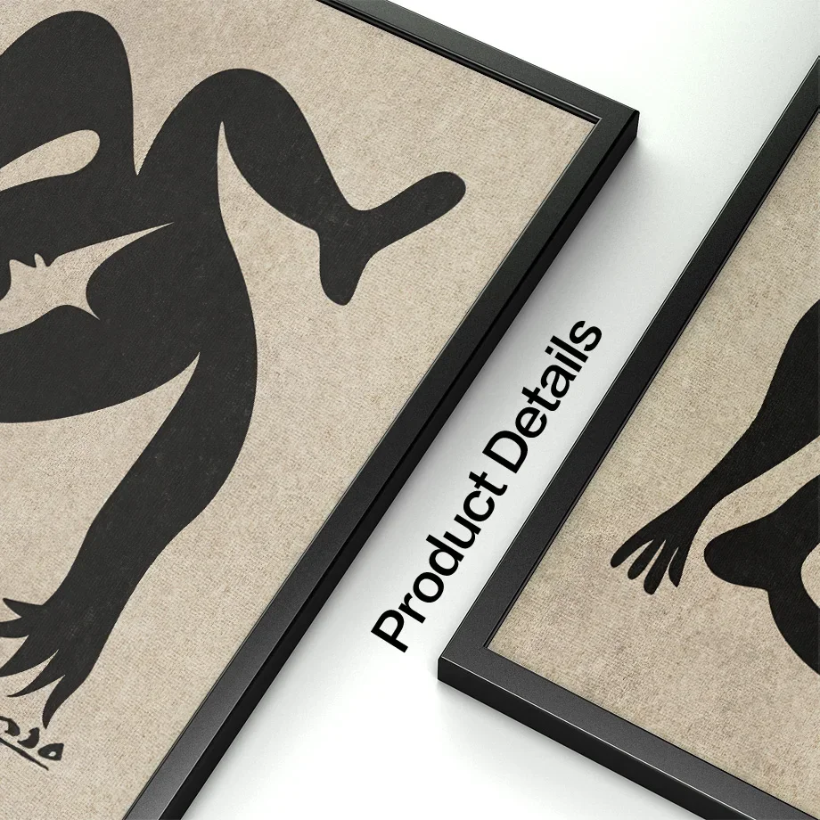 Boho Abstract Wall Art Mural Canvas Painting Minimalism Picasso Body Line Face Modern Living Room Home Decor Poster Print Home - Image 4