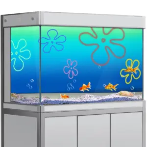 Cartoon bob Underwater Aquarium Background Sticker HD Printing Wallpaper Fish Tank Backdrop Decorations PVC