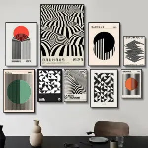 Black And White Style Modern Decorative Art Poster Poster Painting Wall Art for Living Room Home Gifts Decor Mural