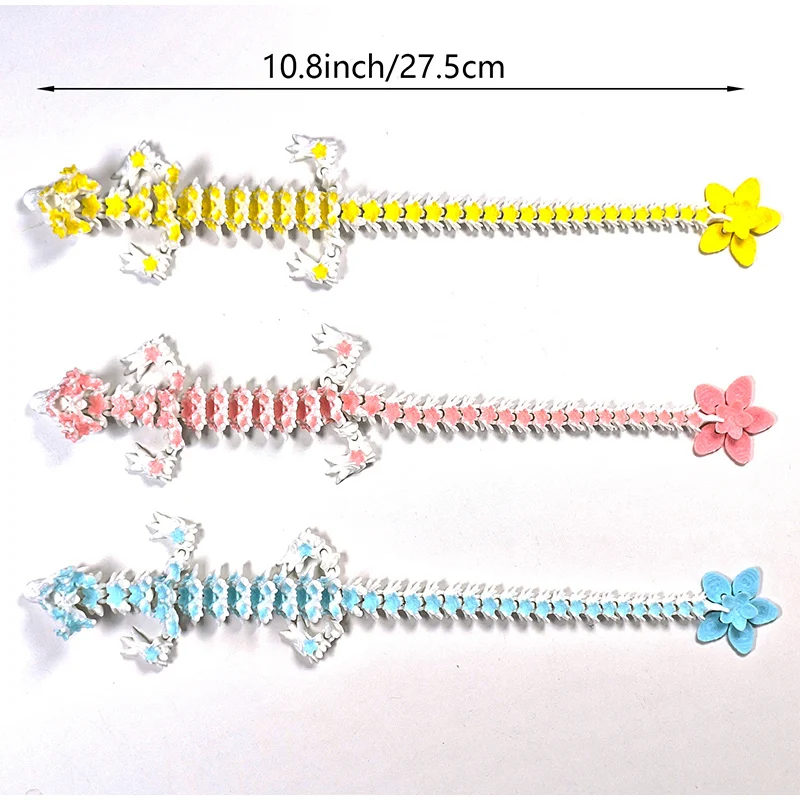 3D Printed Crystal Dragon Articulated Dragon Fidget Toy Cherry Blossom Dragon Home Office Decor Birthday Gift For Boys 2025 - Image 6