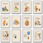 Classic Cartoon Friend  Movie Yellow Little Bear Friendship Poster Print Wall Art Pictures Canvas Painting Room Home Decor Gift