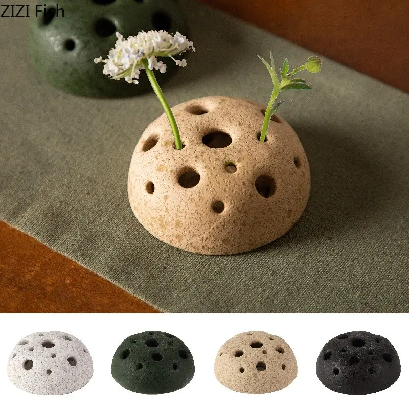 Simplicity Lotus Seedpod Ceramic Vase Artificial Flower Decorative Flowers Pots Desk Decoration Floral Arrangement Modern Decor - Image 3