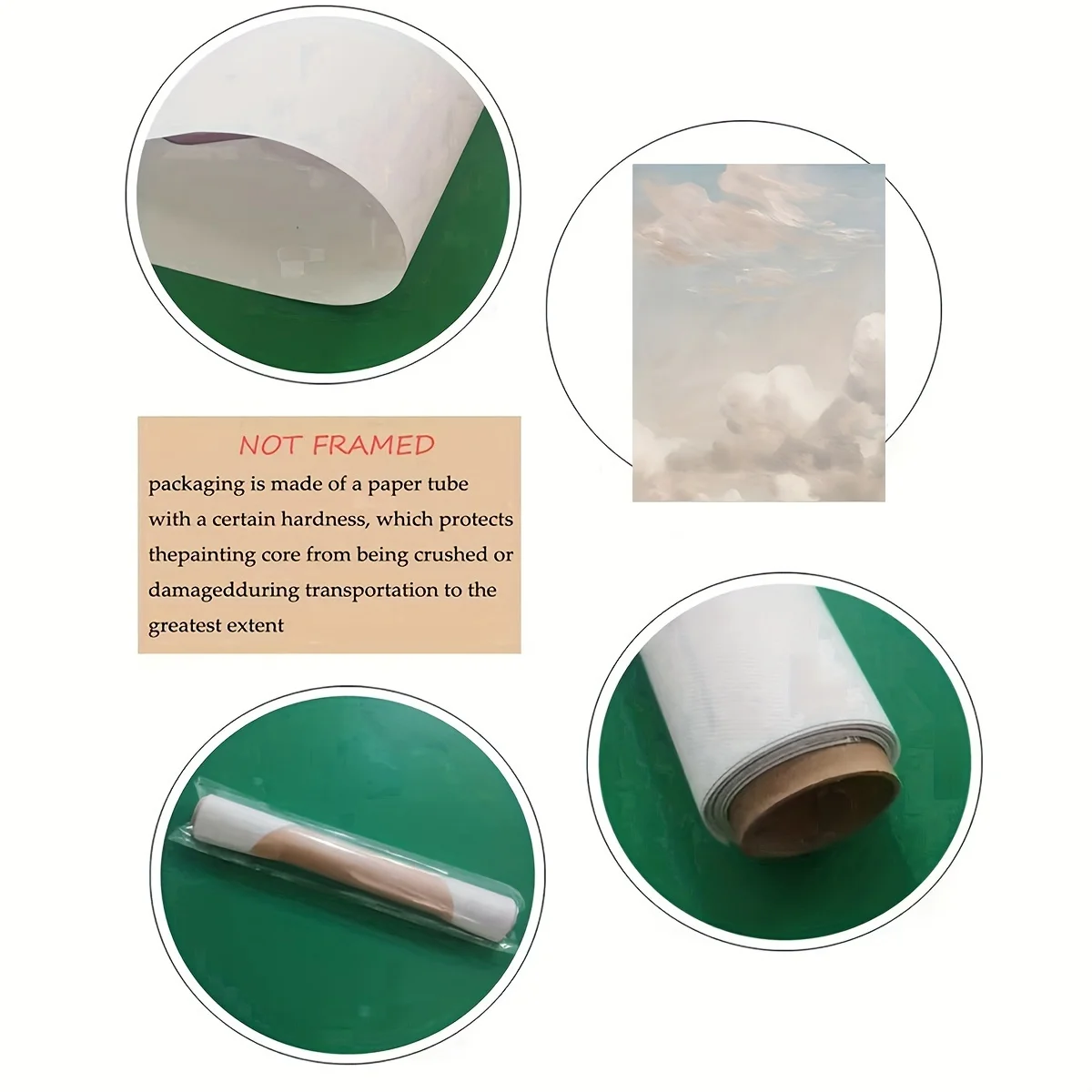 3pcs Unframed Vintage Powder Cloud Sky Landscape Scandinavian Nordic Style Canvas Painting, Creative Canvas Poster Waterproof Ca - Image 5