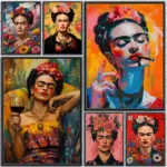 Hot ART F-Frida Kahlo ANIME Canvas Poster Crease Free Waterproof Durable Ideal Wall Decor for Home All Spaces