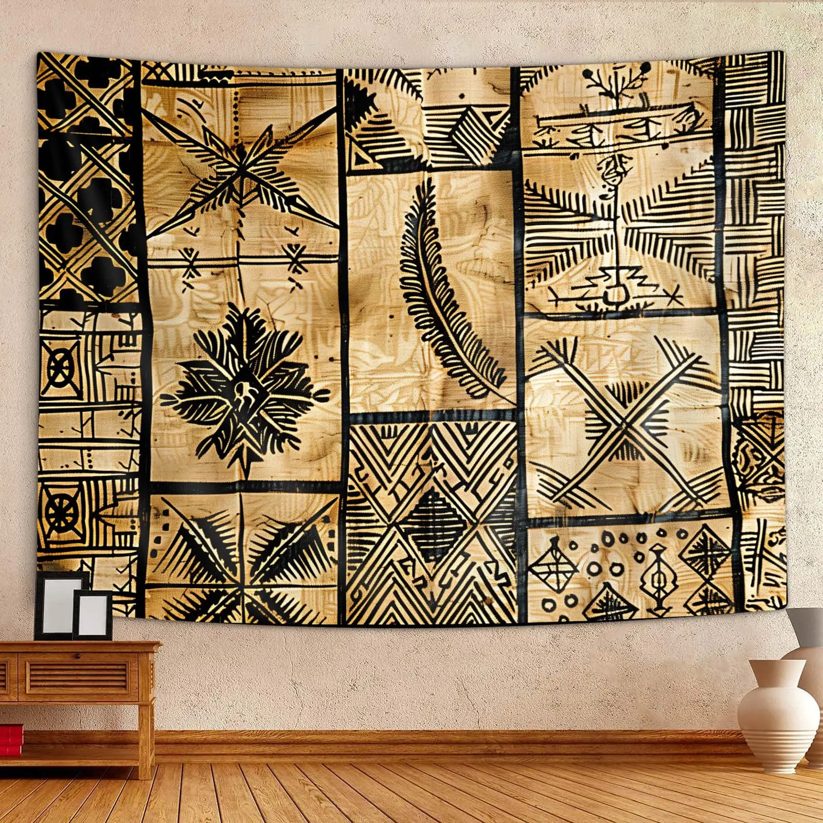 Green grass and flower pattern Home decoration wall hanging fabric tapestry decorative for family rooms background friend's gift - Image 6