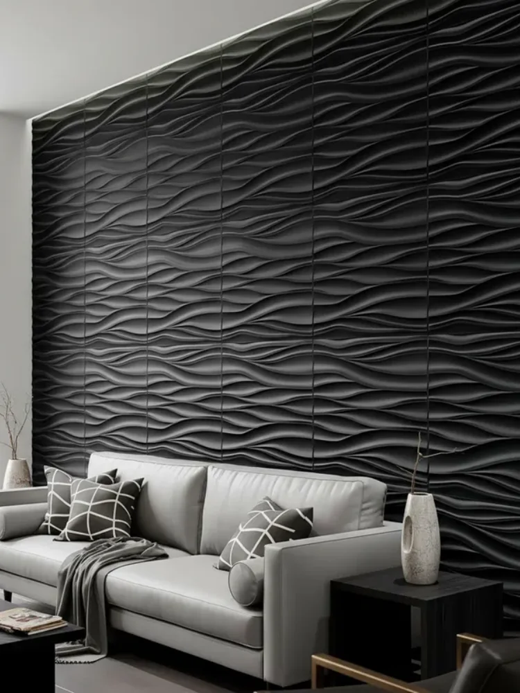 20PCS 3D Wall Panels 30x30cm Indoor Wall Decoration for Living Room Bedroom Hotel Office Mural Tile-Panel-Mold 3D Wall Sticker - Image 4