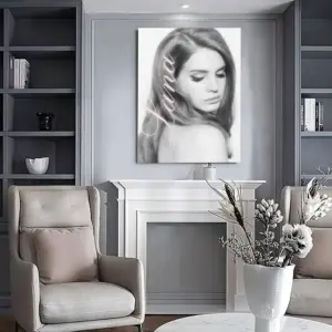 1pc Black and Pink Lana Del Rey Decoration Poster Fancy Wall Canvas for Living Room Bar Decoration Wall Decor