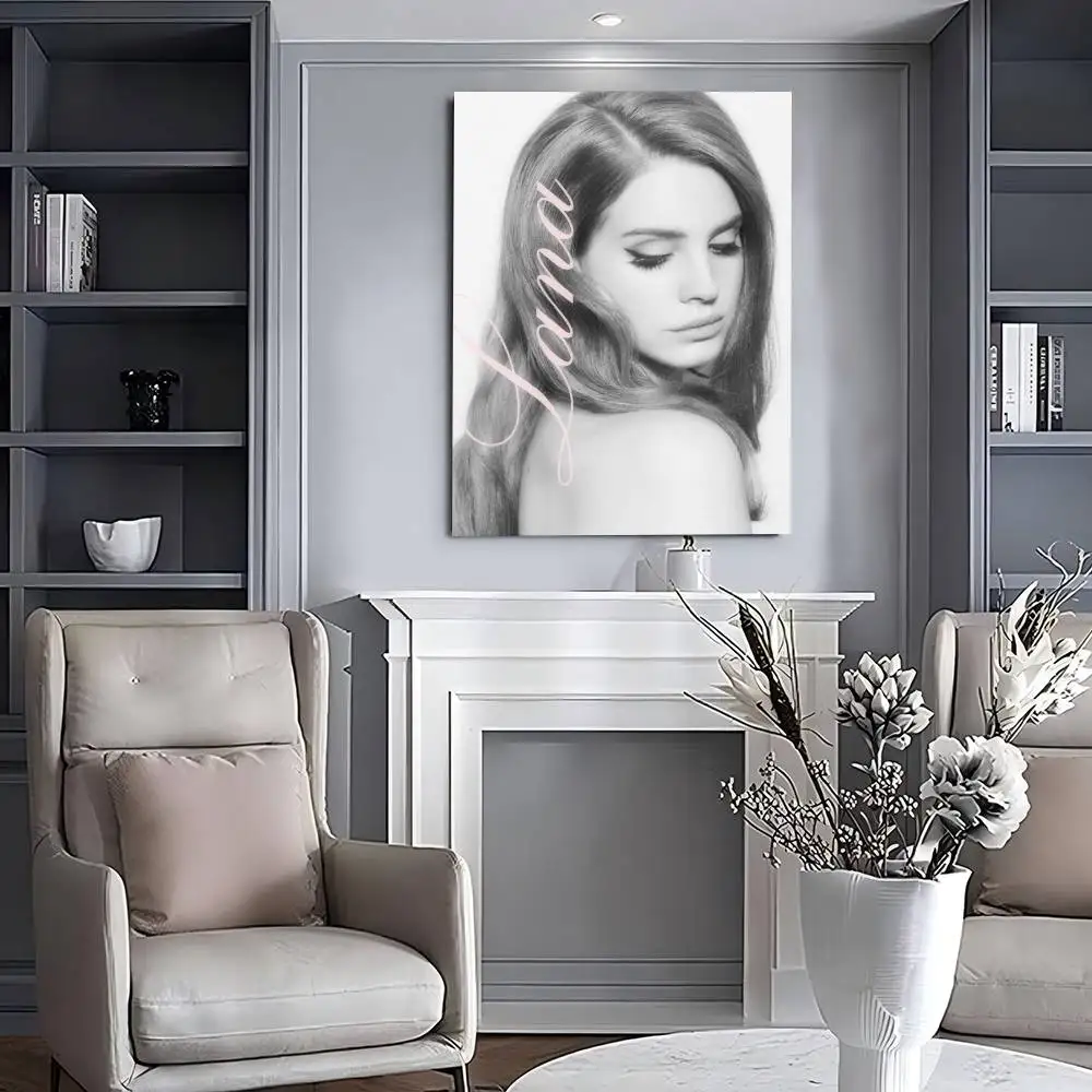 1pc Black and Pink Lana Del Rey Decoration Poster Fancy Wall Canvas for Living Room Bar Decoration Wall Decor